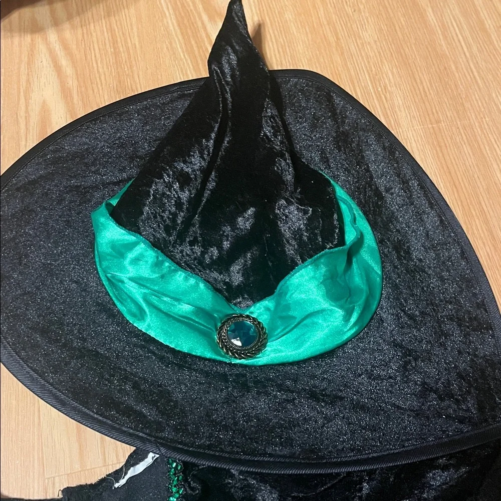 Spirit Gothic Witch Costume with Hat, girls size Medium 8-10 - Picture 6 of 6